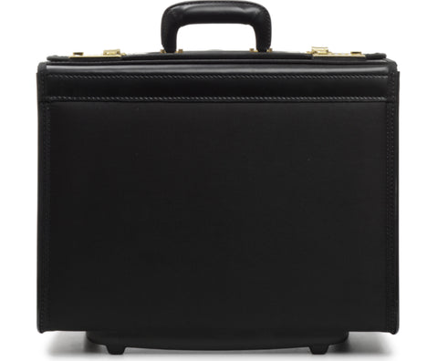 Black 18" Wheeled Catalog Case The Captain is a top-selling rolling catalog case that features a secure combination locking system, and is designed to accommodate a large volume of files and most 17" laptops.