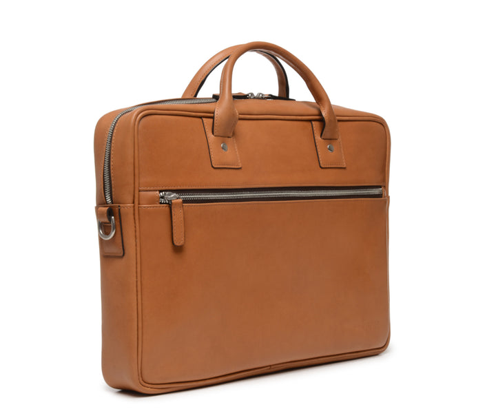 Tan Hover Laptop Leather Briefcase #color_tan