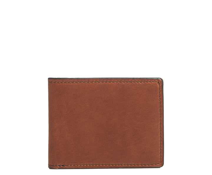 Espresso Slim leather wallet The York leather billfold is handcrafted with American full-grain leather and offers a slim minimalist profile. With six scalloped credit card pockets and a vertical stash pocket, the York is perfect for traveling light while keeping your cards and cash secure. #color_espresso