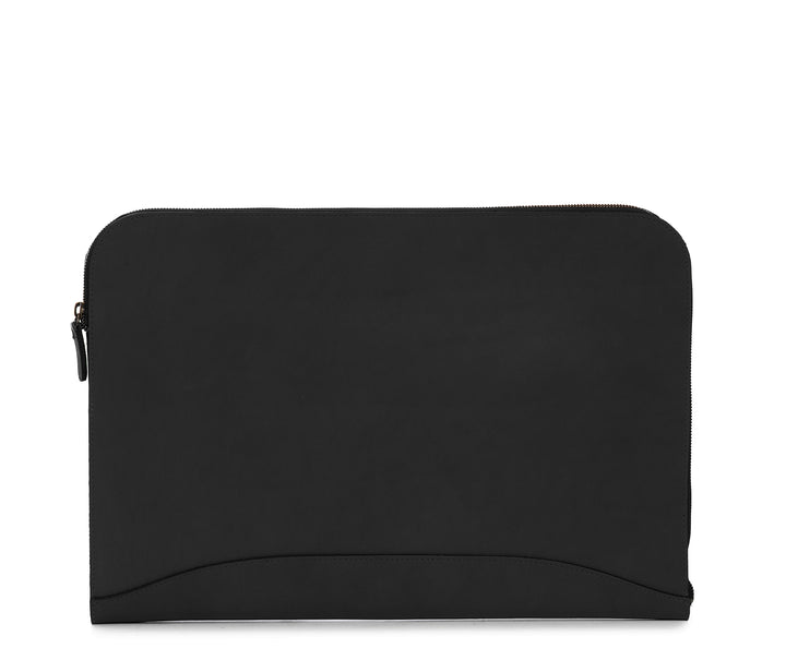 Black Zippered Leather Envelope The Grant leather envelope is handcrafted with rich oil-tanned leather, and is designed to protect papers and files. #color_black