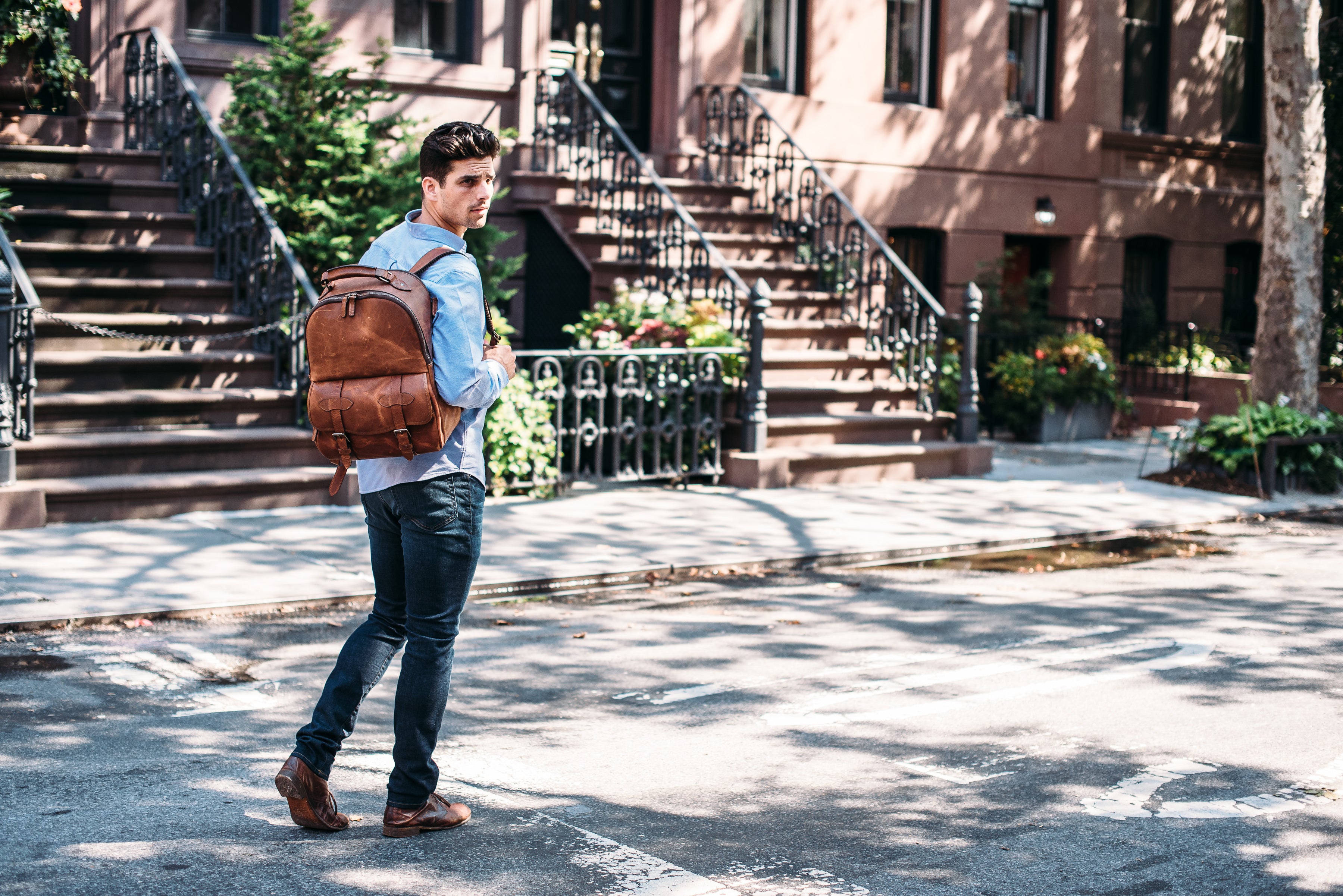 The Lewis Leather Backpack