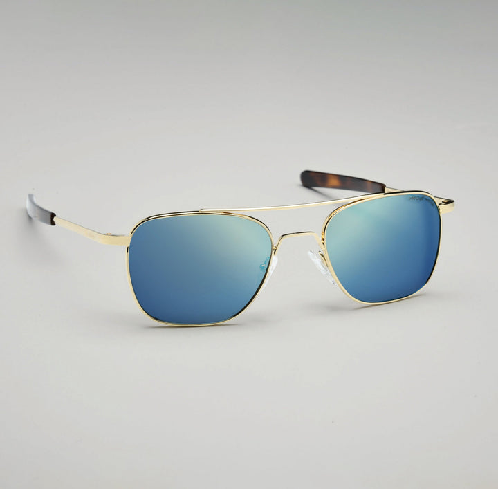 Aviator - AERO Blue | 23K Yellow Polished Gold ***