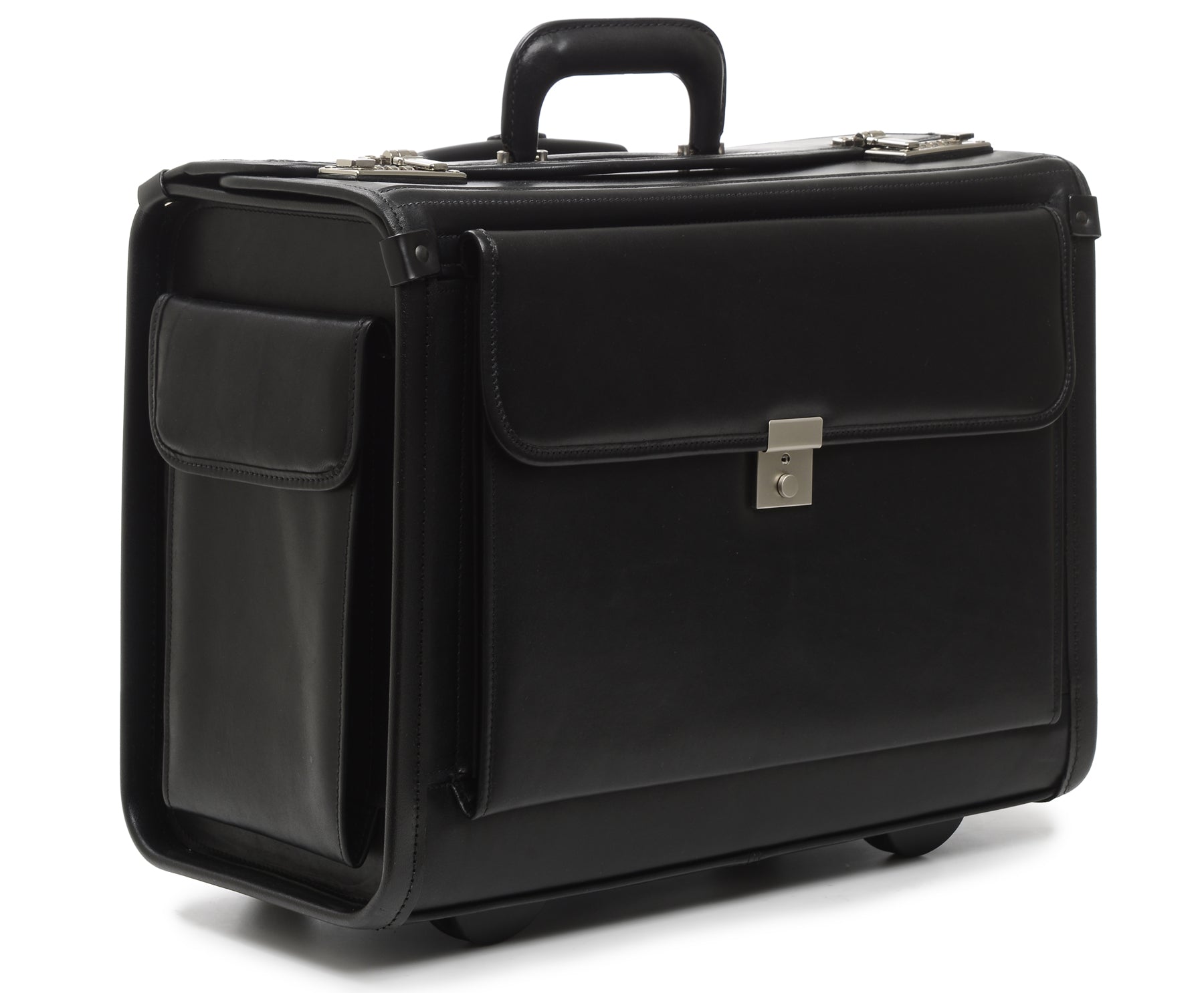 The Mobilemax By Korchmar 18" Wheeled Leather Catalog Case