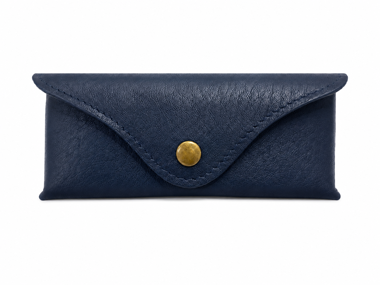 Korchmar Corson Heritage Blue Horween leather eyewear case Made in the USA