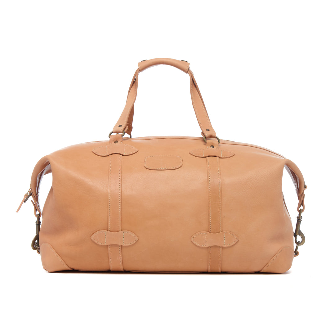 Taft Horween Essex leather weekender Made in USA and handcrafted in Naples Florida