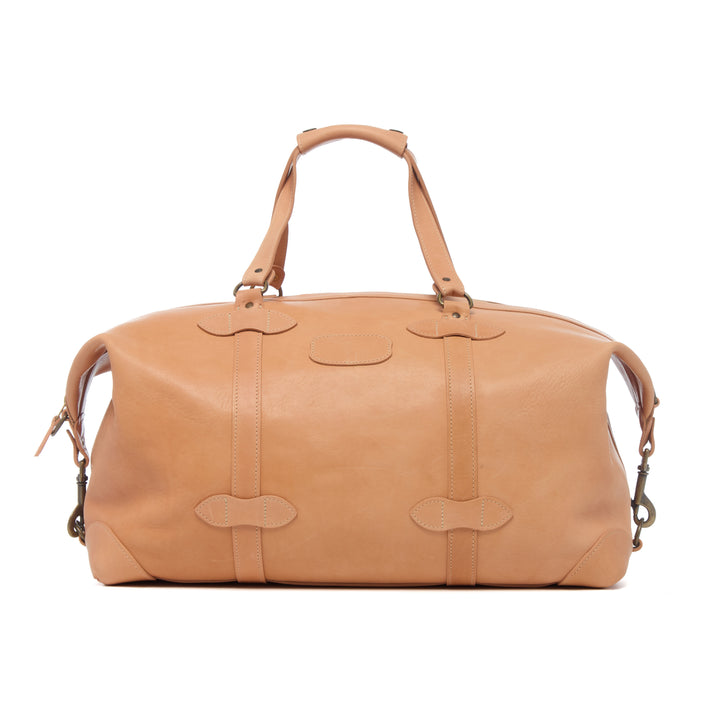 Taft Horween Essex leather weekender Made in USA and handcrafted in Naples Florida