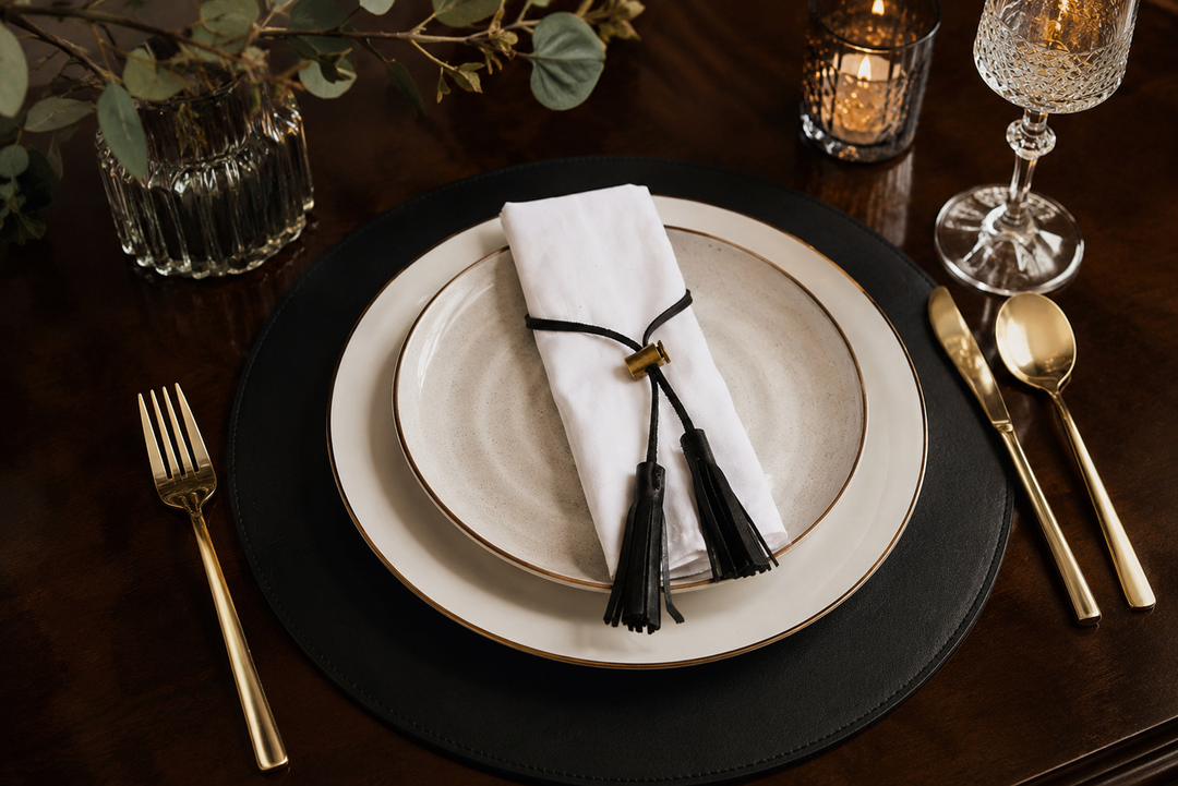 Handcrafted with care in our own factory Dimensions: 15" D #color_black