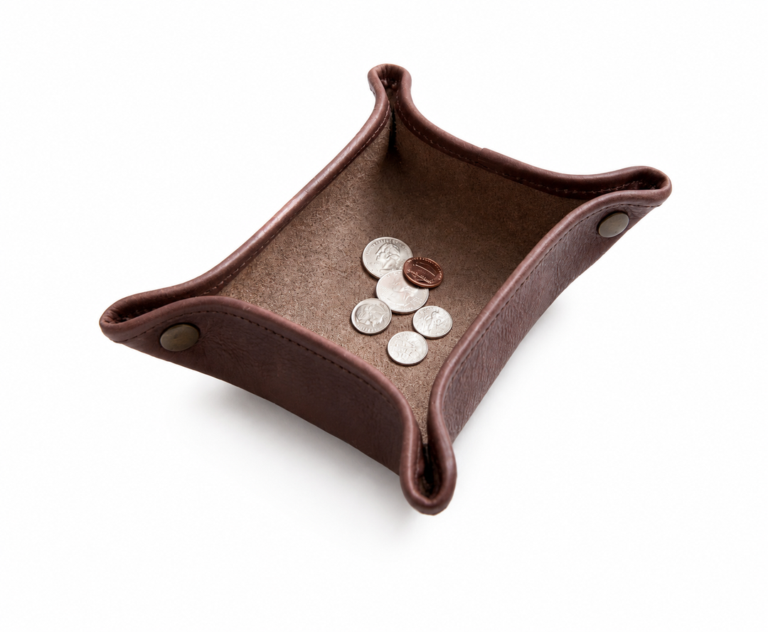 Perry Saddle Leather Change Tray