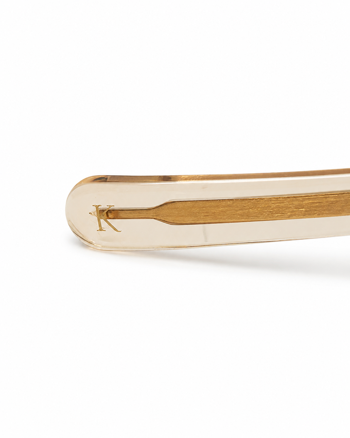 Aviator - AERO Blue | 23K Yellow Polished Gold ***