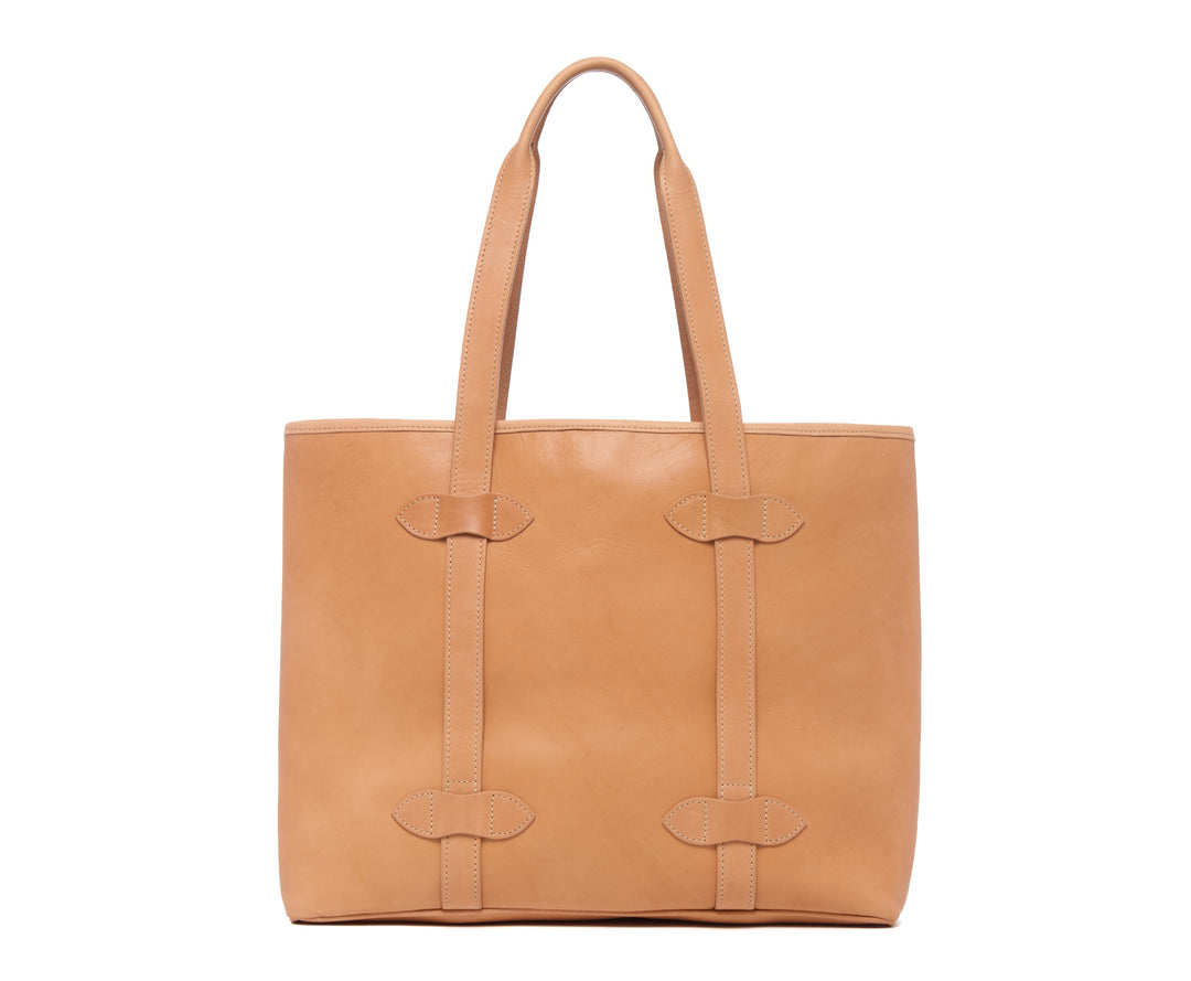 Anita Horween Essex leather tote Made in USA and handcrafted in Naples Florida