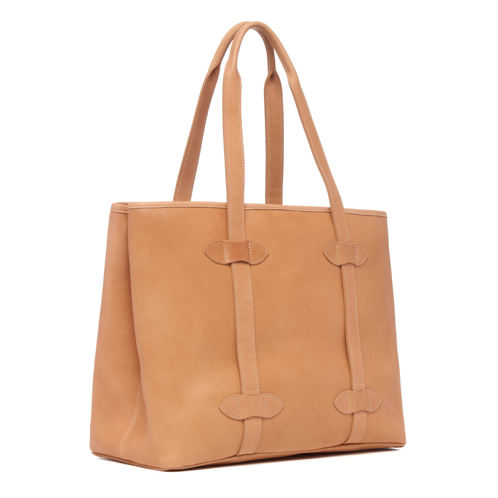 Anita Horween Essex leather tote Made in USA and handcrafted in Naples Florida
