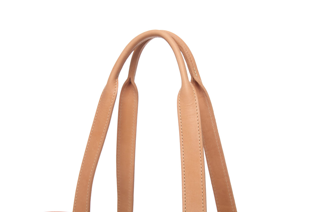 Anita Horween Essex leather tote Made in USA and handcrafted in Naples Florida