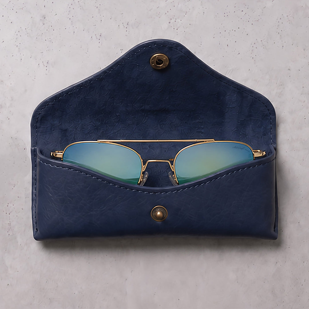 Aviator - AERO Blue | 23K Yellow Polished Gold ***