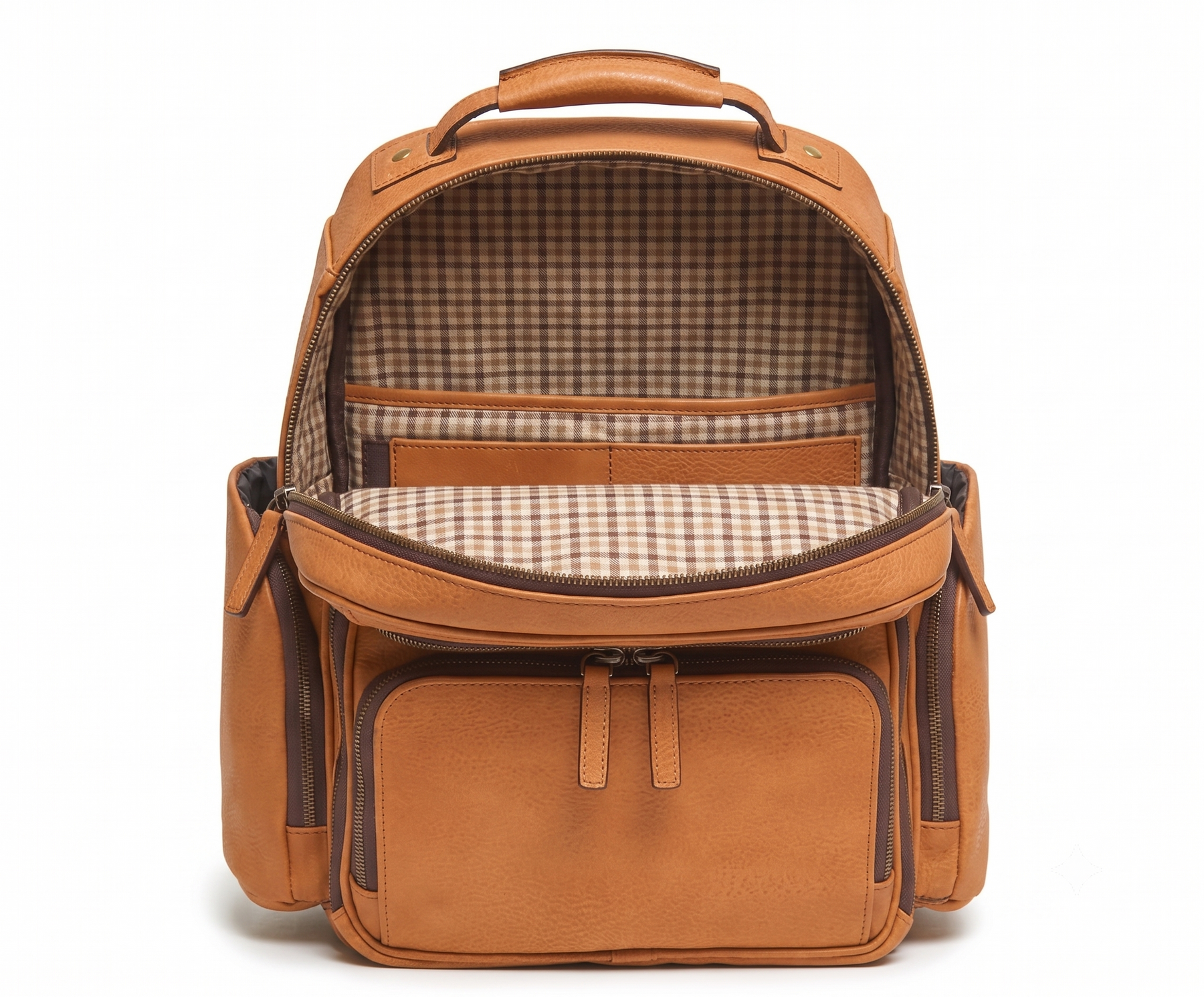 cooperative leather backpack Polare Cowhide Multiple Laptop Day Pack School Bag Tr all other kinds of mastery amount to little Nmada Backpack olive green
