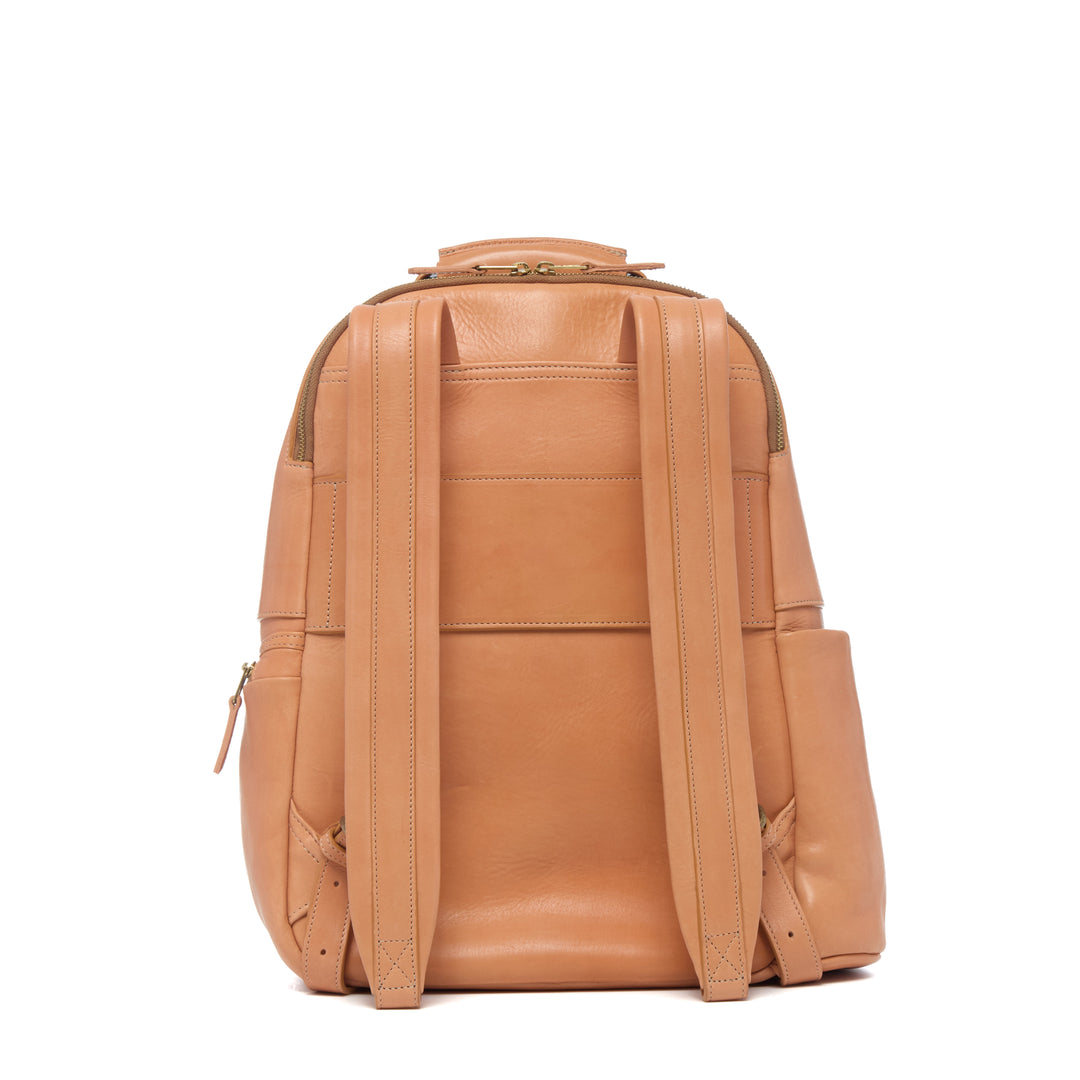 Walker Horween Essex leather backpack Made in USA and handcrafted in Naples Florida