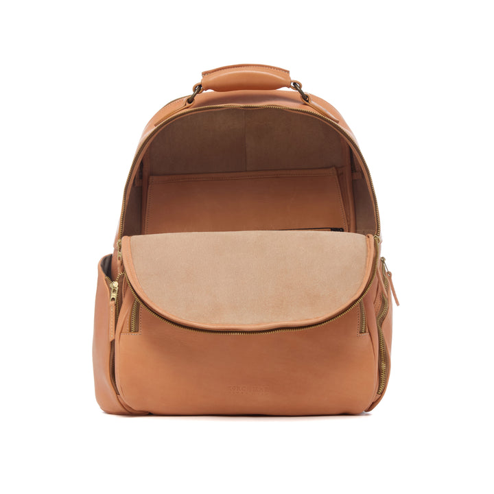 Walker Horween Essex leather backpack Made in USA and handcrafted in Naples Florida