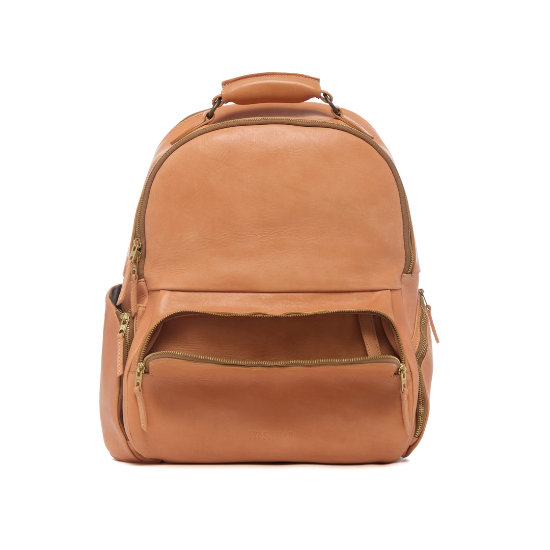 Walker Horween Essex leather backpack Made in USA and handcrafted in Naples Florida