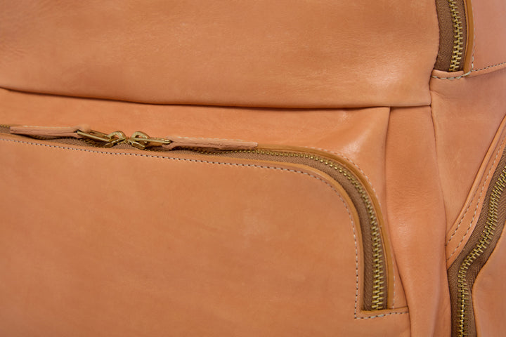 Walker Horween Essex leather backpack Made in USA and handcrafted in Naples Florida