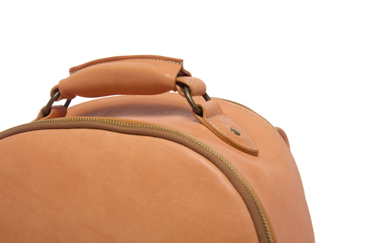 Walker Horween Essex leather backpack Made in USA and handcrafted in Naples Florida