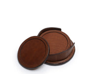 Espresso Hover Leather Coasters 