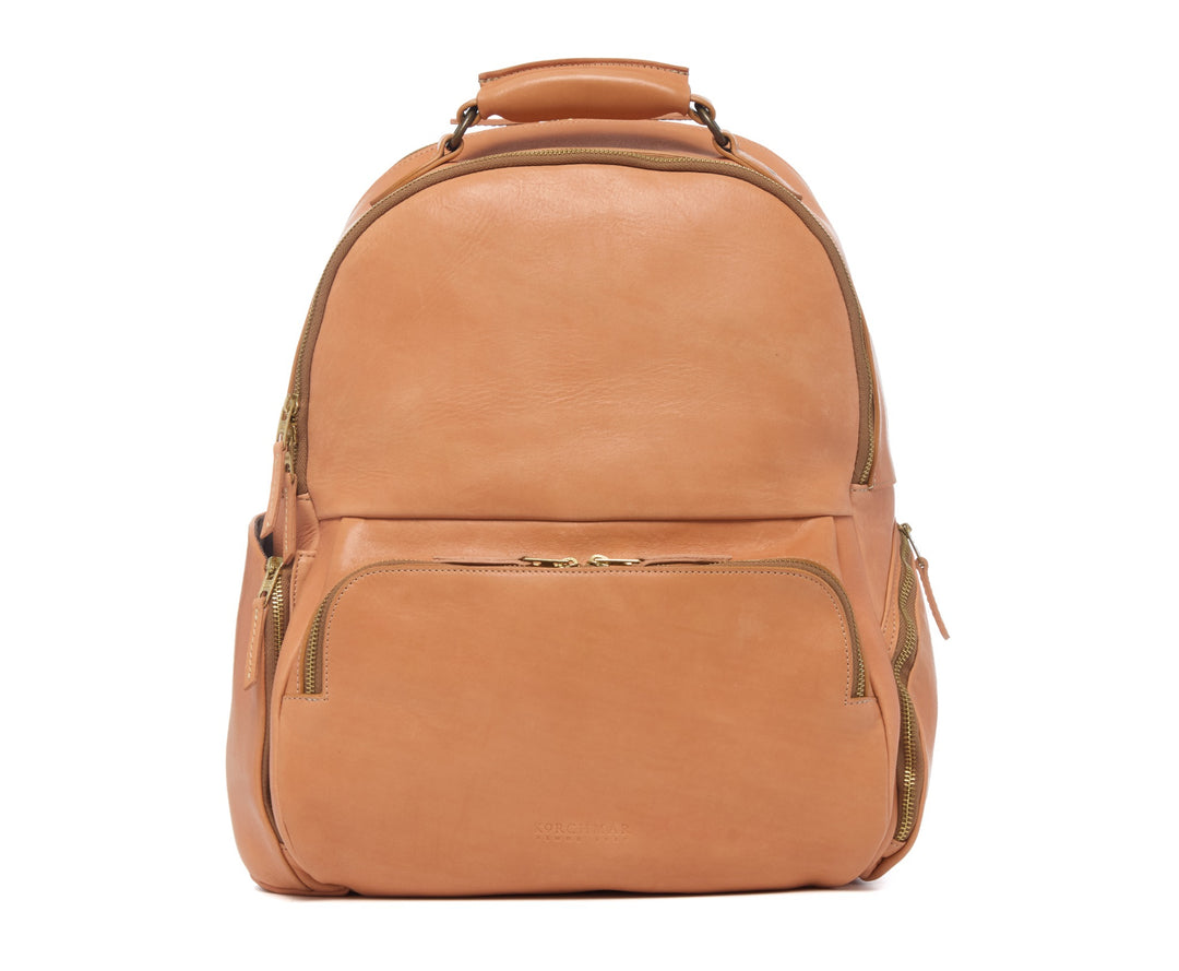 Walker Horween Essex leather backpack Made in USA and handcrafted in Naples Florida
