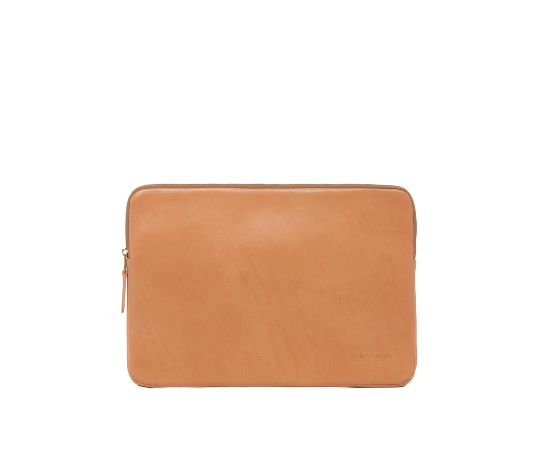 Clifford Horween Essex leather laptop sleeve Made in USA and handcrafted in Naples Florida