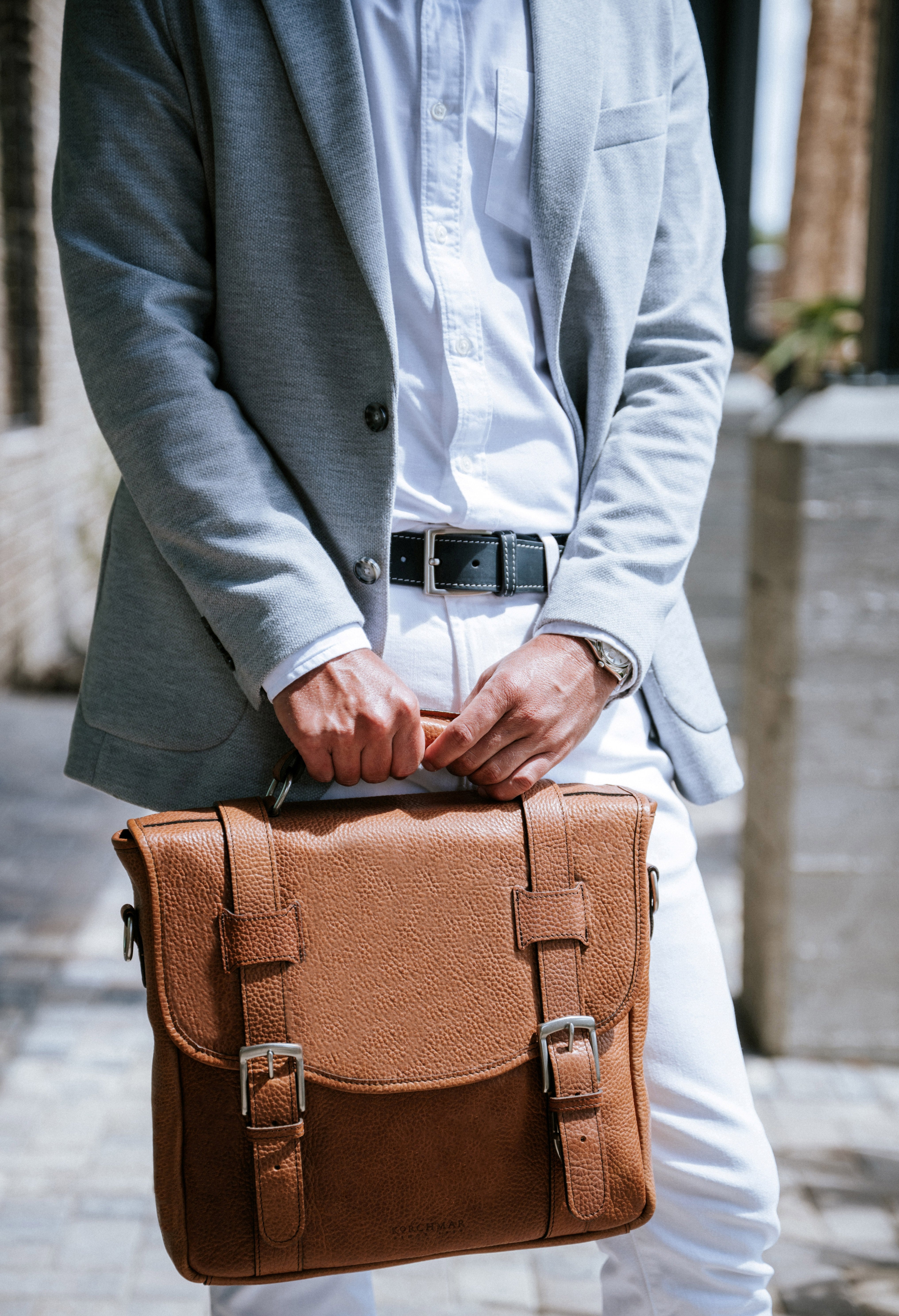Parker Leather Messenger & Wine Carrier – Korchmar
