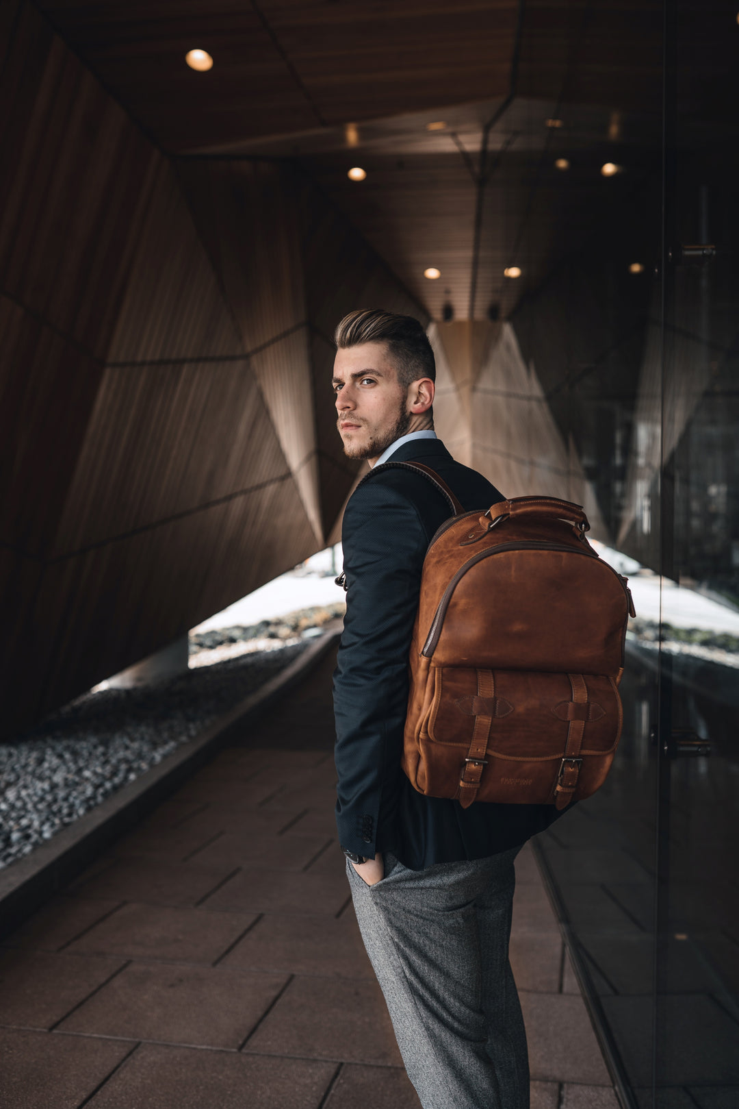 boeheim leather backpack The Lewis by Korchmar
