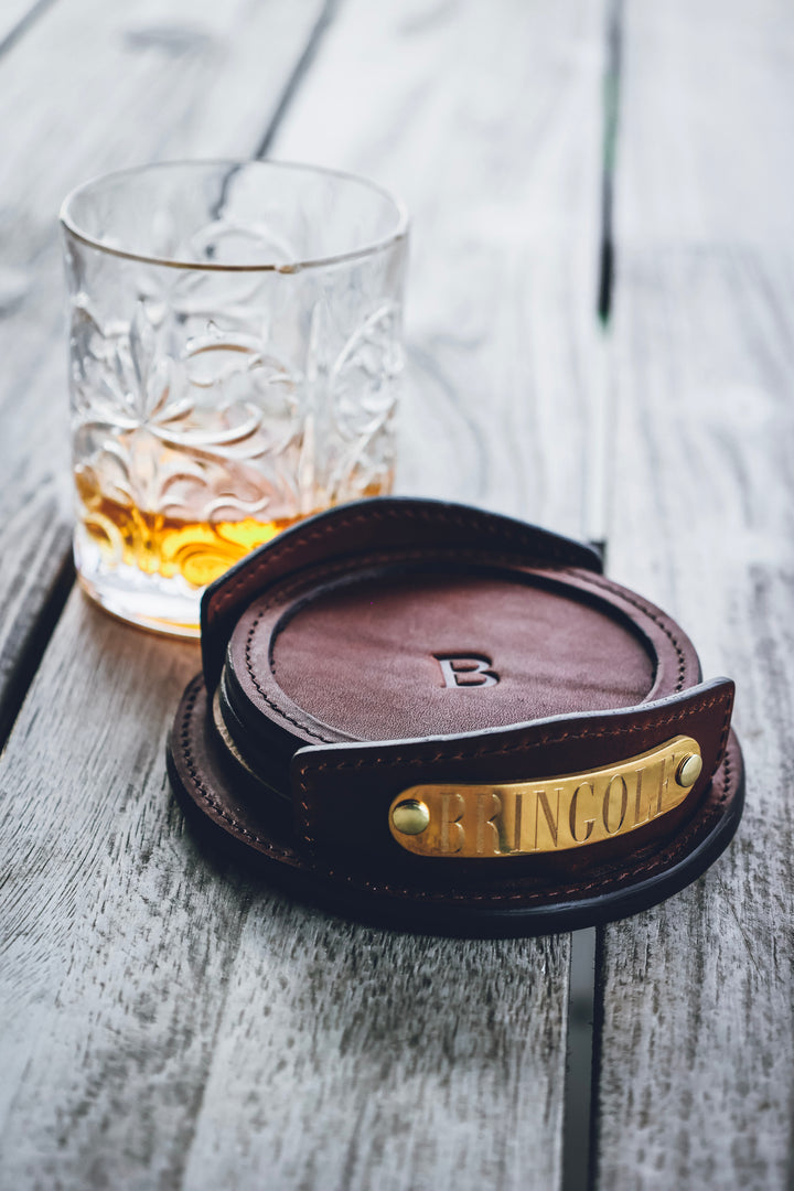 Frost Leather Coaster Set