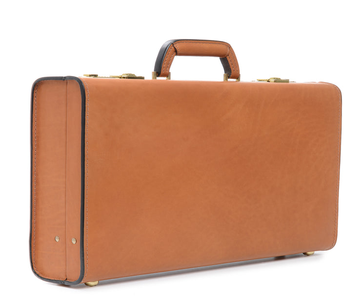 Tan Hover Leather Attaché Case