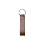 Brown Leather Snap Loop Key Chain
