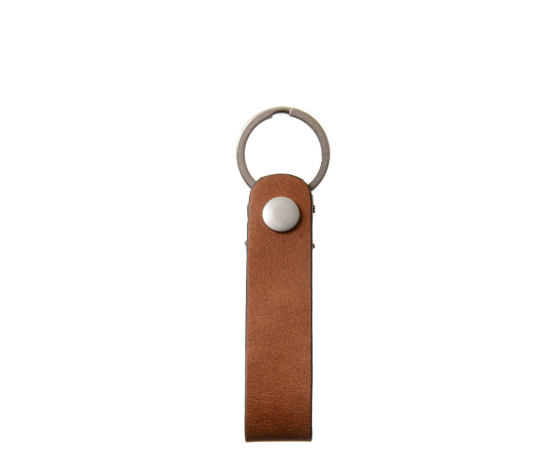 Espresso Full grain mill dyed American leather Steel key rings Handcrafted with care in our own factory Dimensions: 5" x 1.25"  FREE Monogramming up to 3 letters. #color_espresso