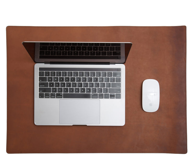 Espresso Hover Leather desk pad