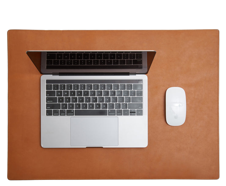 Tan Hover Leather desk pad