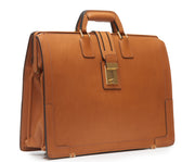 Tan Hover Classic Leather Briefcase