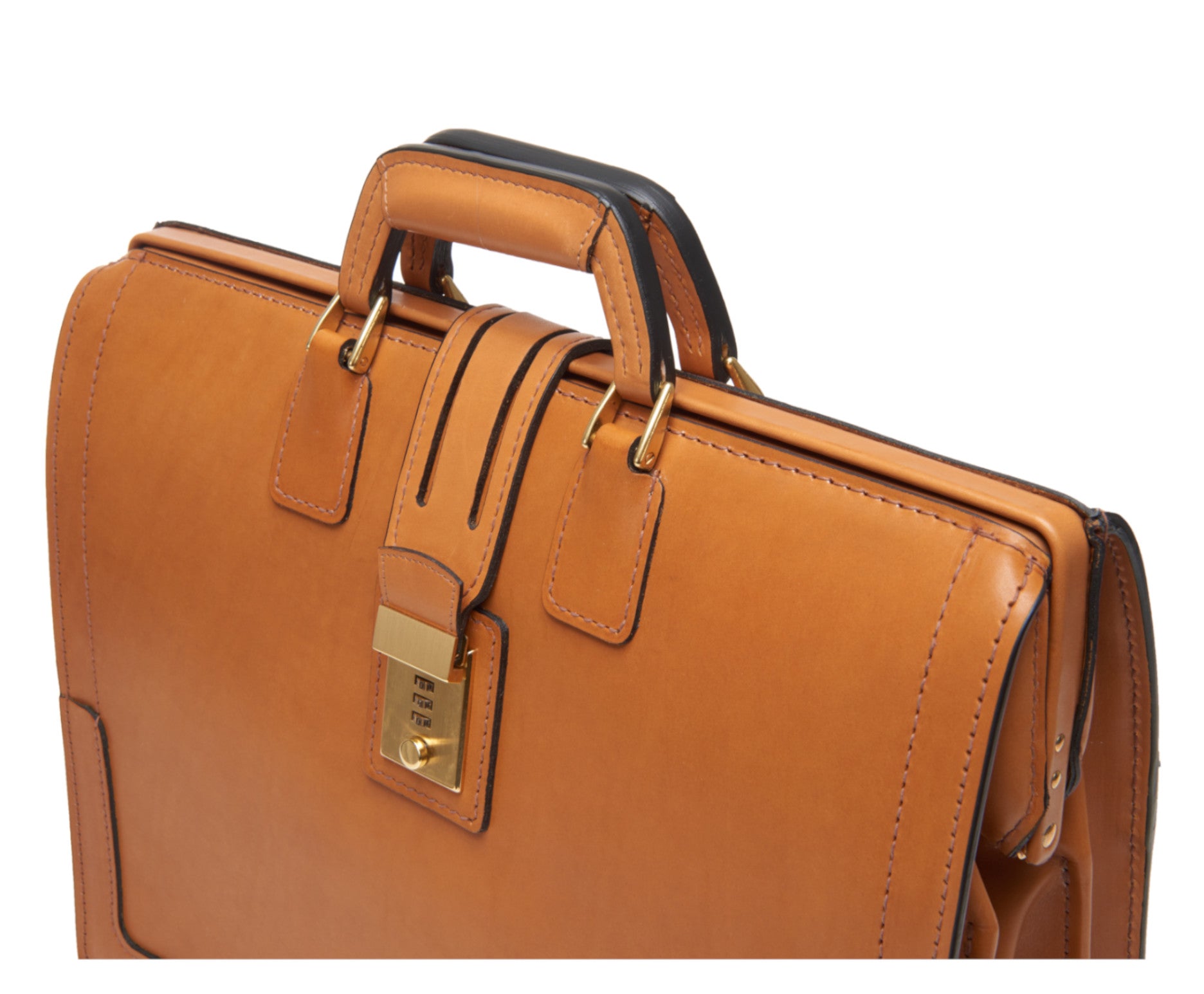 The Churchill Handcrafted Classic Leather Briefcase - Fits 17