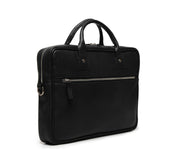 Black Hover Slim Leather Briefcase