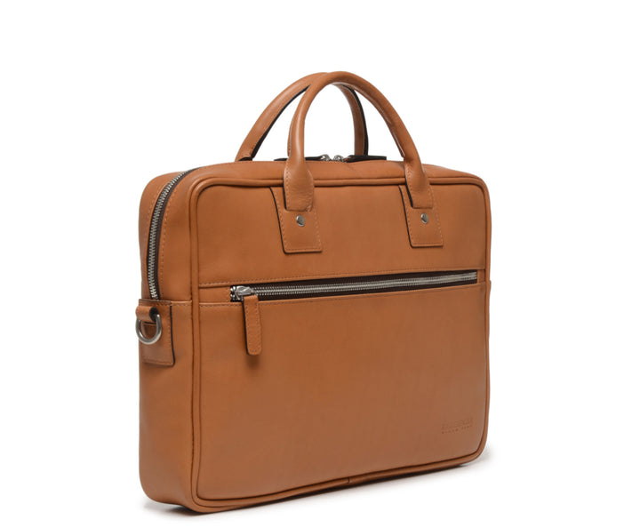 Tan Hover Slim Leather Briefcase #color_tan