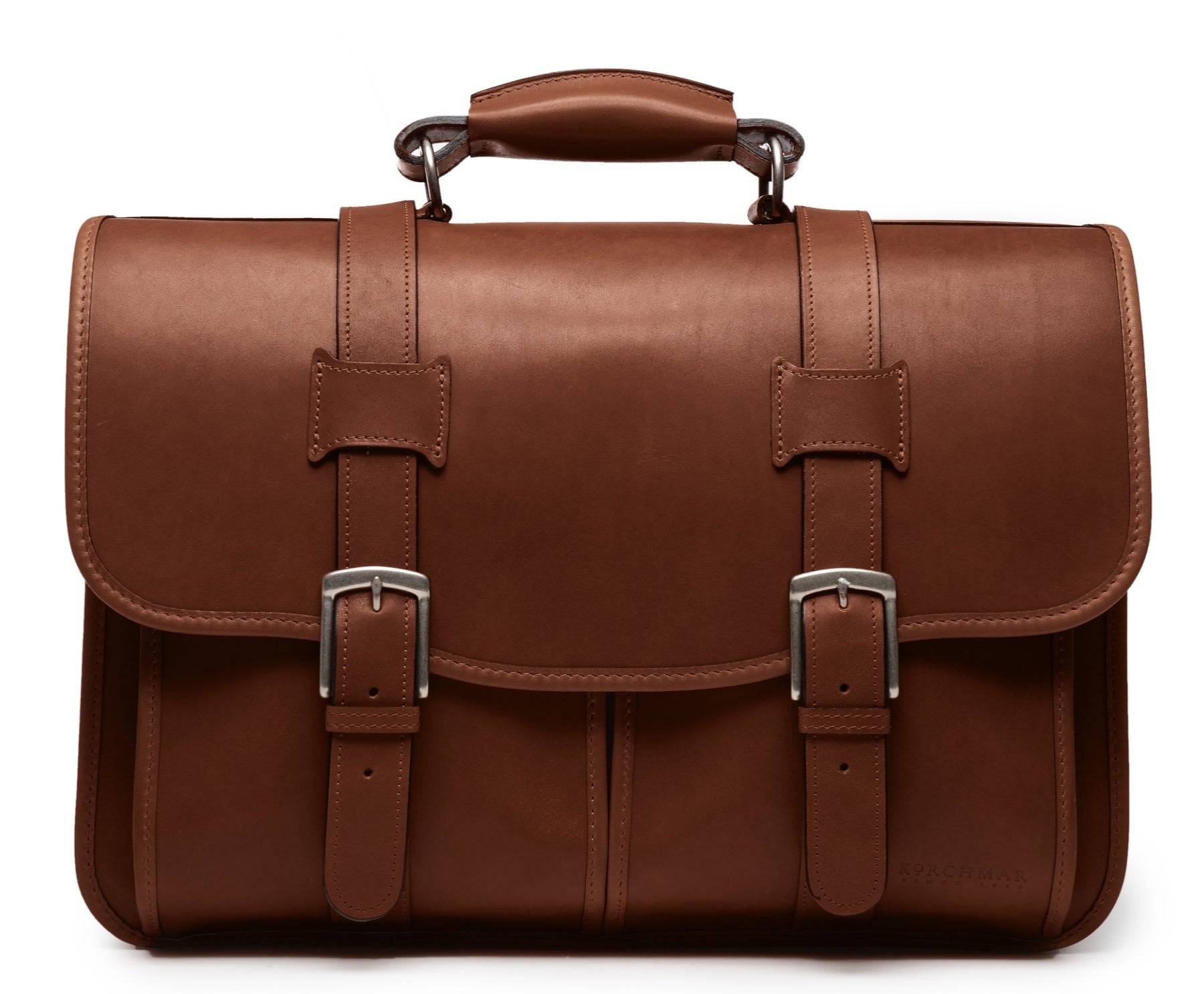 Korchmar Garfield brown leather briefcase