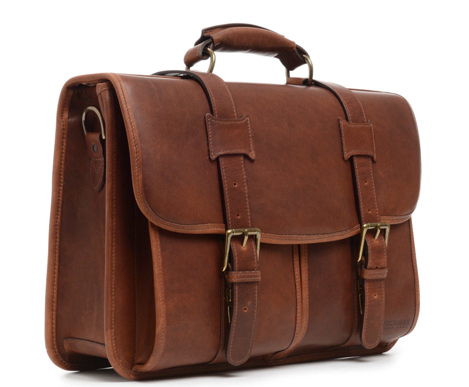 Garfield By Korchmar- Full Grain Espresso Leather Laptop Messenger Bag