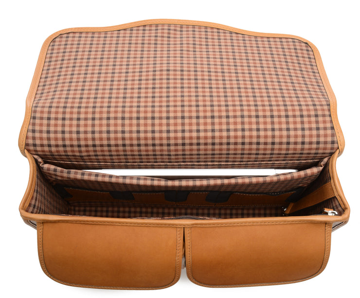 Garfield By Korchmar- Full Grain Espresso Leather Laptop Messenger Bag