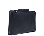 Ocean Blue Hover Leather Zippered Briefcase
