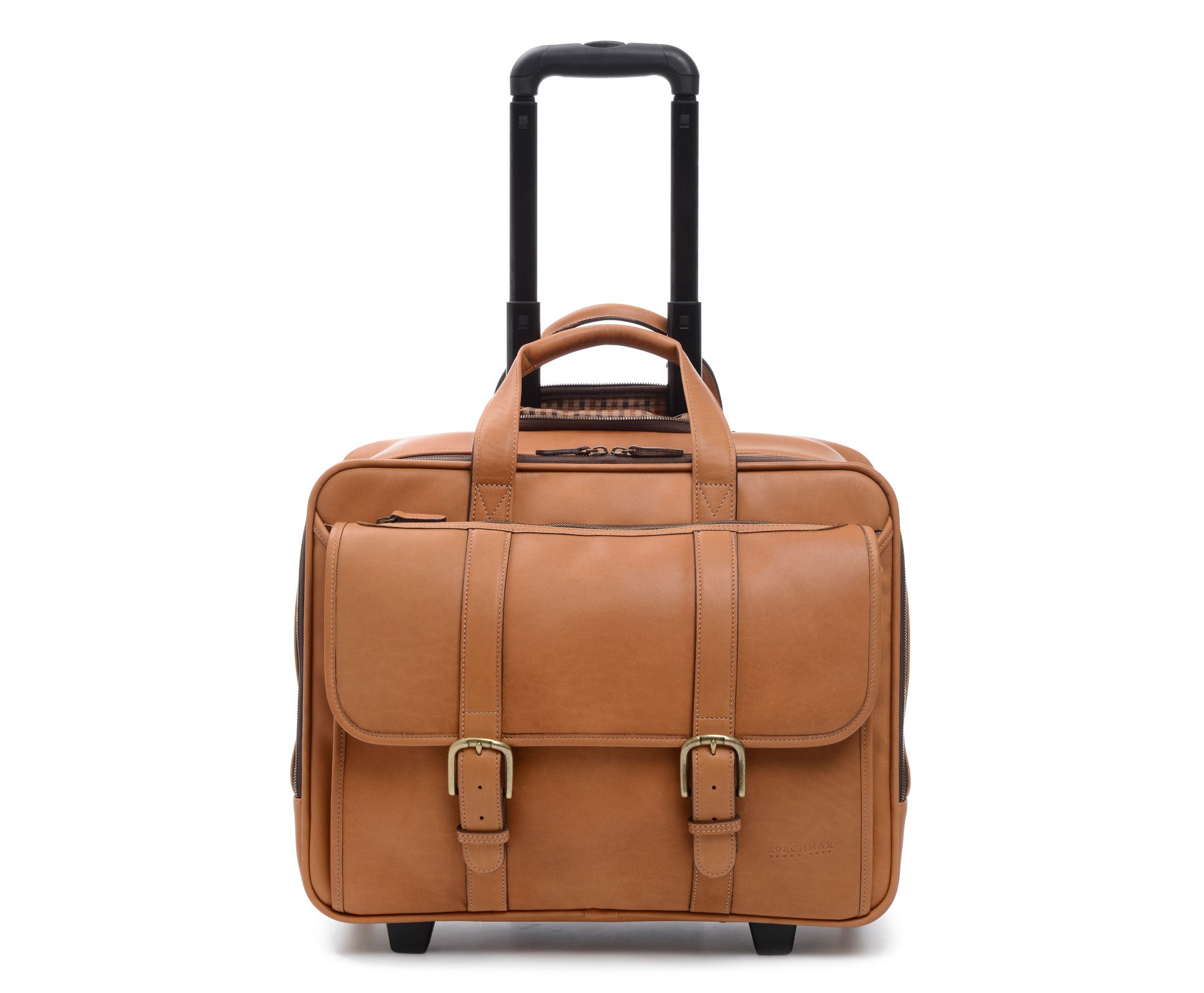 Korchmar Z1092 Kenton Wheeled Leather Travel Computer Briefcase - Thumbnail 4