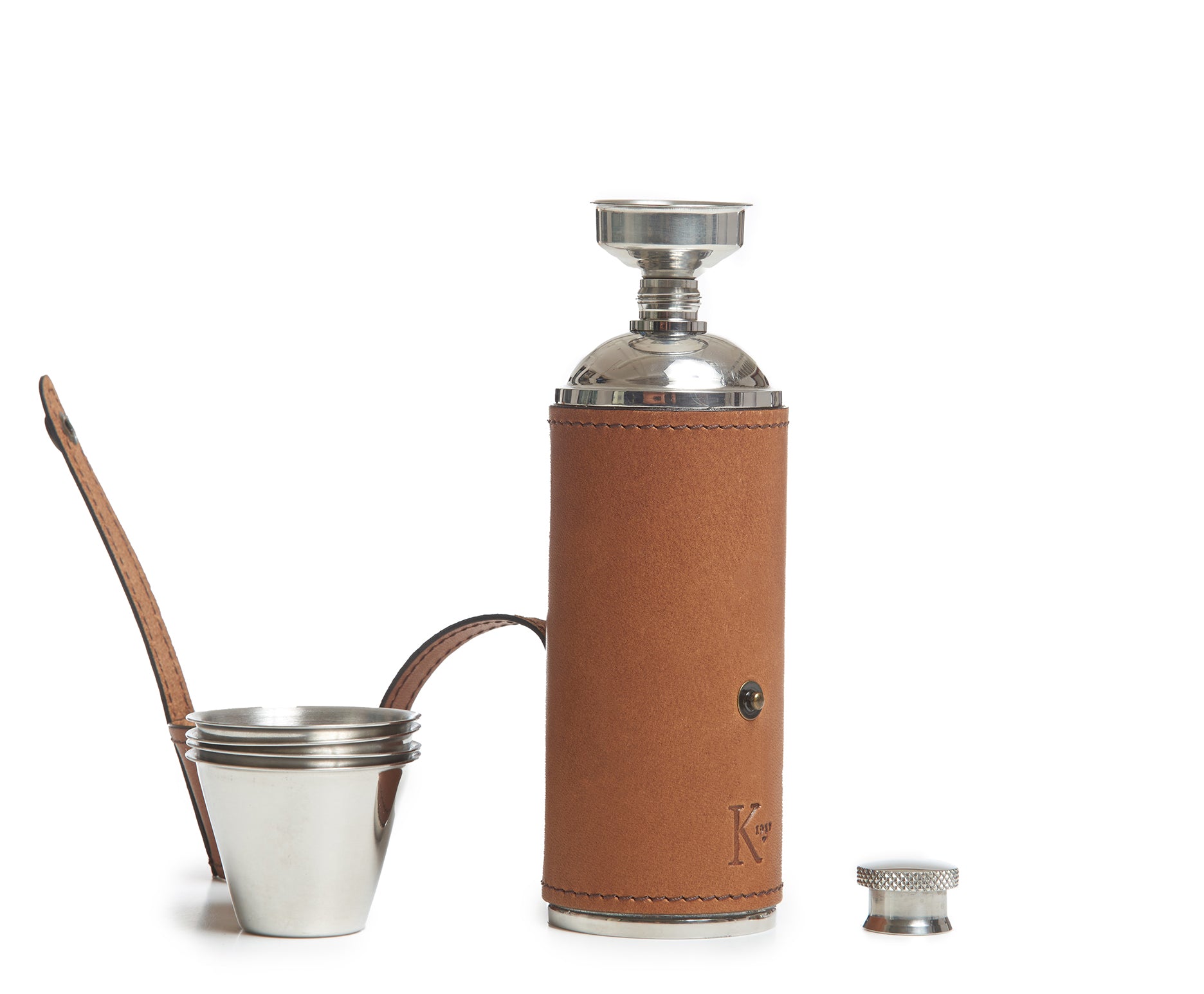The Radcliff Leather Bottle Flask by Korchmar