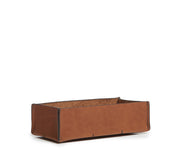 Espresso Hover Leather desk tray