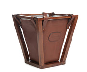 Chocolate Hover Leather wastebasket