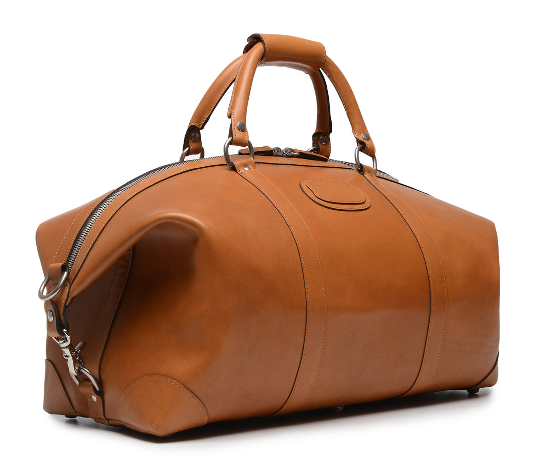 Tan Hover 22" Leather Weekender 