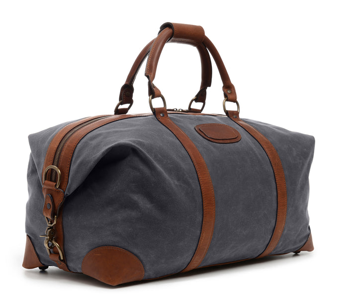 Grey Hover 22" Waxed Canvas Weekender