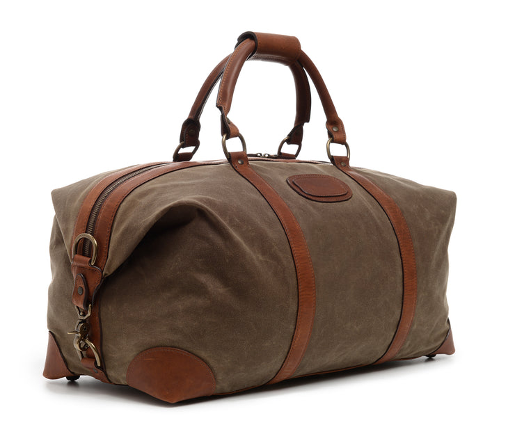 Korchmar Twain 22 Waxed Canvas Weekender, Olive