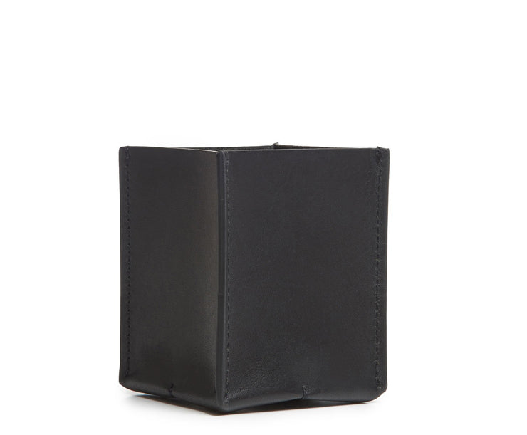 Black Hover Leather pencil cup